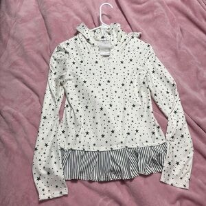 Star Print Long Sleeve Top